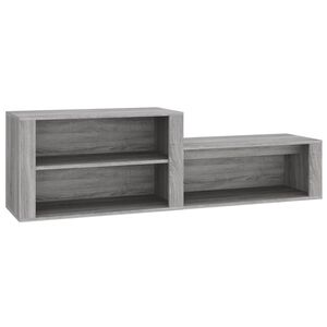vidaXL Shoe Cabinet Grey Sonoma 150x35x45 cm Engineered Wood