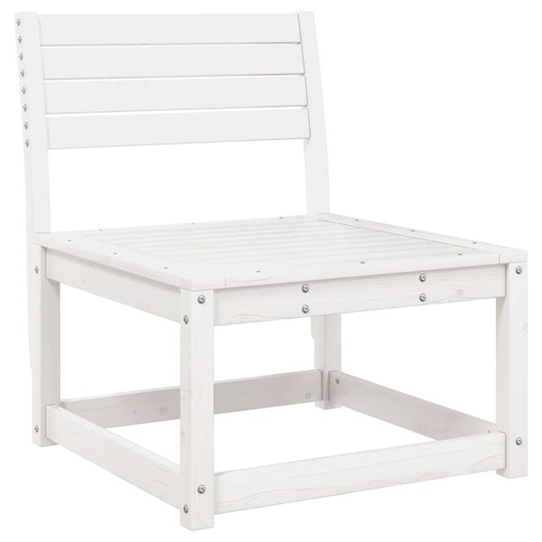 vidaXL 5 Piece Garden Sofa Set White Solid Wood Pine