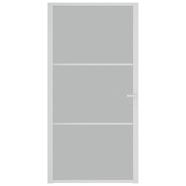 vidaXL Interior Door 102.5x201.5 cm White Matt Glass and Aluminium
