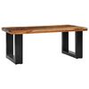 vidaXL Coffee Table 100x50x40 cm Solid Teak Wood and Polyresin