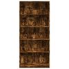 vidaXL Bookcase Smoked Oak 80x24x176 cm Engineered Wood
