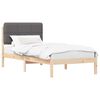 vidaXL Bed Frame with Upholstered Headboard Dark Grey 100 x 200 cm