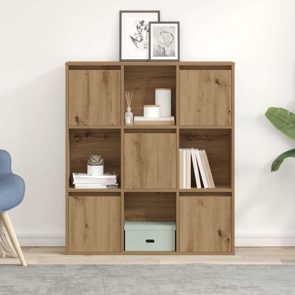 vidaXL Bookcase Artisan Oak 89x24x101.5 cm Engineered Wood
