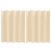 vidaXL Blackout Curtains with Rings 2 pcs Cream 140 x 140 cm Polyester