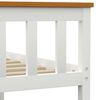 vidaXL Bed Frame without Mattress White Solid Pine Wood 180x200 cm Super King