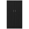 vidaXL Book Cabinet Black Oak 82.5 x 30.5 x 150 cm Engineered Wood