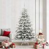 vidaXL Artificial Hinged Christmas Tree White 210 cm PE and PVC