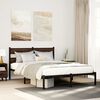 vidaXL Bed Frame without Mattress with Headboard Brown Oak 160x200 cm