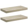 vidaXL Floating Wall Shelves 2 pcs Oak 50x23x3.8 cm MDF
