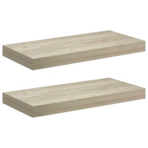 vidaXL Floating Wall Shelves 2 pcs Oak 50x23x3.8 cm MDF