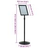 vidaXL Pedestal Poster Stand Manual Black A3 Aluminum and PVC