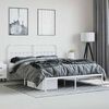 vidaXL Metal Bed Frame without Mattress with Headboard White 160x200cm