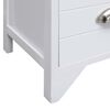 vidaXL Side Cabinet with 6 Drawers White 60x30x75 cm Paulownia Wood