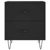 vidaXL Bedside Cabinets 2 pcs Black 40x35x47.5 cm Engineered Wood