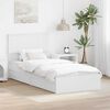 vidaXL Storage Bed with Headboard White 90 x 200 cm Engineered Wood