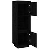 vidaXL Highboard Black 38x35x117 cm Solid Wood Pine