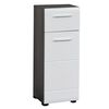 Trendteam Storage Floor Cabinet Line White and Smokey Silver