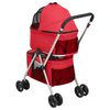 vidaXL 2-Layers Folding Dog Stroller Red 83x48x97 cm Oxford Fabric