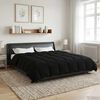 vidaXL Summer Duvet Quilted Black 200 x 240 cm Microfiber