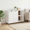 vidaXL Rolling Cabinet White 100 x 39 x 65.5 cm Solid Pine Wood