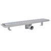 vidaXL Linear Shower Drain 2 pcs Wave 630x140 mm Stainless Steel