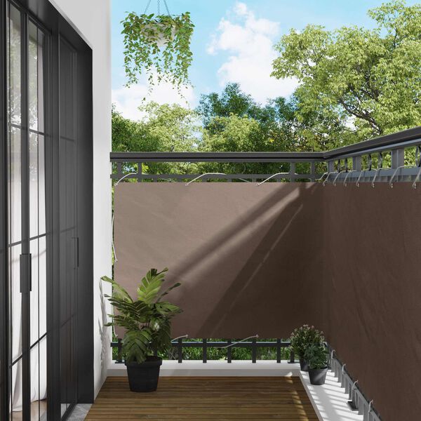 vidaXL Balcony Screen Taupe 110 x 700 cm Oxford Fabric