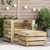 vidaXL 2 Piece Garden Pallet Lounge Set Impregnated Pinewood