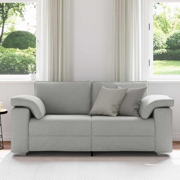 vidaXL Sofa Cloud Grey 180 x 77 x 82 cm Fabric