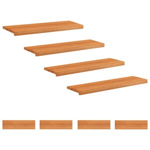 vidaXL Stair Treads 8 pcs 90 x 25 x 2 cm Light Brown Solid Beech Wood