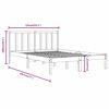 vidaXL Bed Frame without Mattress Solid Wood Pine 135x190 cm Double Double