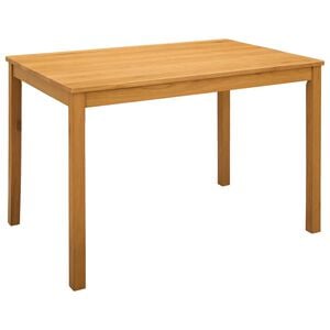 vidaXL Dining Table 110 x 75 x 75 cm Solid Oak Wood Natural