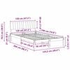 vidaXL Bed frame White and light grey 120 x 190 cm Solid pine wood