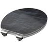 SCH&Uuml;TTE High Gloss Toilet Seat with Soft-Close BLACK STONE MDF