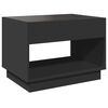 vidaXL Coffee Table with Infinity LED Black 70x50x50 cm