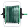 vidaXL Free Standing Green Hose Reel with Hose Fitting Set 0.5" 30 m PVC