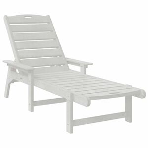 vidaXL Sun Lounger White 73.5 x 92 x 90cm HDPE