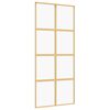 vidaXL Sliding Door Gold 90x205 cm Clear ESG Glass and Aluminium