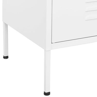 vidaXL Storage Cabinet White 80x35x101.5 cm Steel