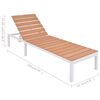 vidaXL Sun Loungers 2 pcs with Table Aluminium and WPC White and Brown