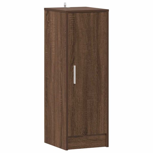 vidaXL Shoe Cabinet Brown Oak 32x35x92 cm Engineered Wood
