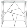 vidaXL Coffee Table Silver 55x55x55 cm Stainless Steel and Glass