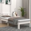 vidaXL Bed Frame without Mattress White 75x190cm Small Single