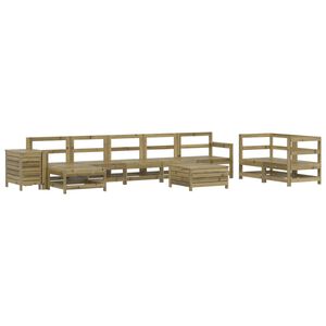 vidaXL 10 Piece Garden Sofa Set Impregnated Wood Pine