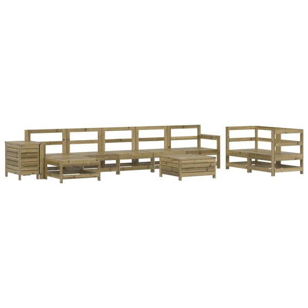 vidaXL 10 Piece Garden Sofa Set Impregnated Wood Pine