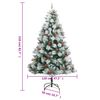 vidaXL Artificial Hinged Christmas Tree with Cones and Berries 210 cm