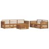 vidaXL Outdoor Sofa Set 6 pcs Natural Solid Acacia Wood
