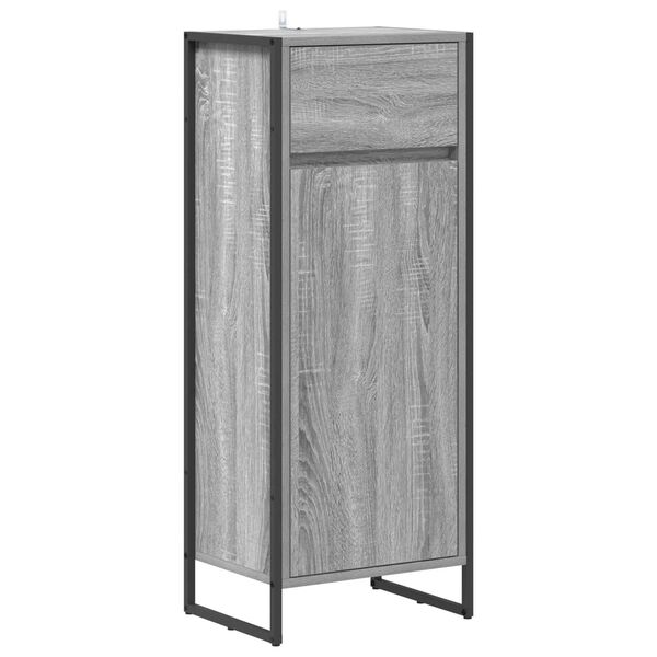 vidaXL Bathroom Cabinet Grey Sonoma 40 x 30 x 100 cm Engineered Wood