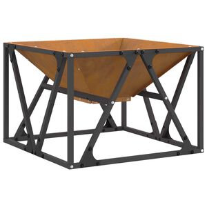 vidaXL Fire Pit Brown 50 x 50 x 35 cm Steel