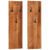 vidaXL Coat Rack | Natural wood | Solid acacia wood, powder-coated steel