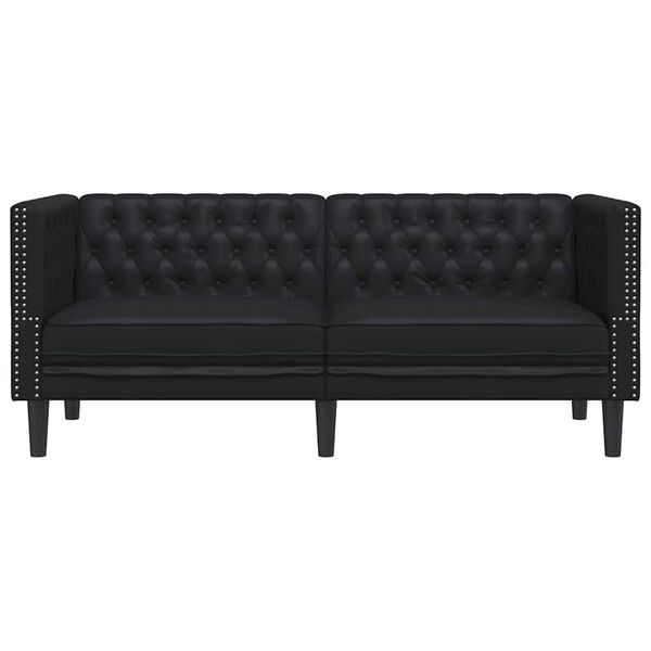 vidaXL Sofa Black 174 x 74.5 x 70.5 cm PVC